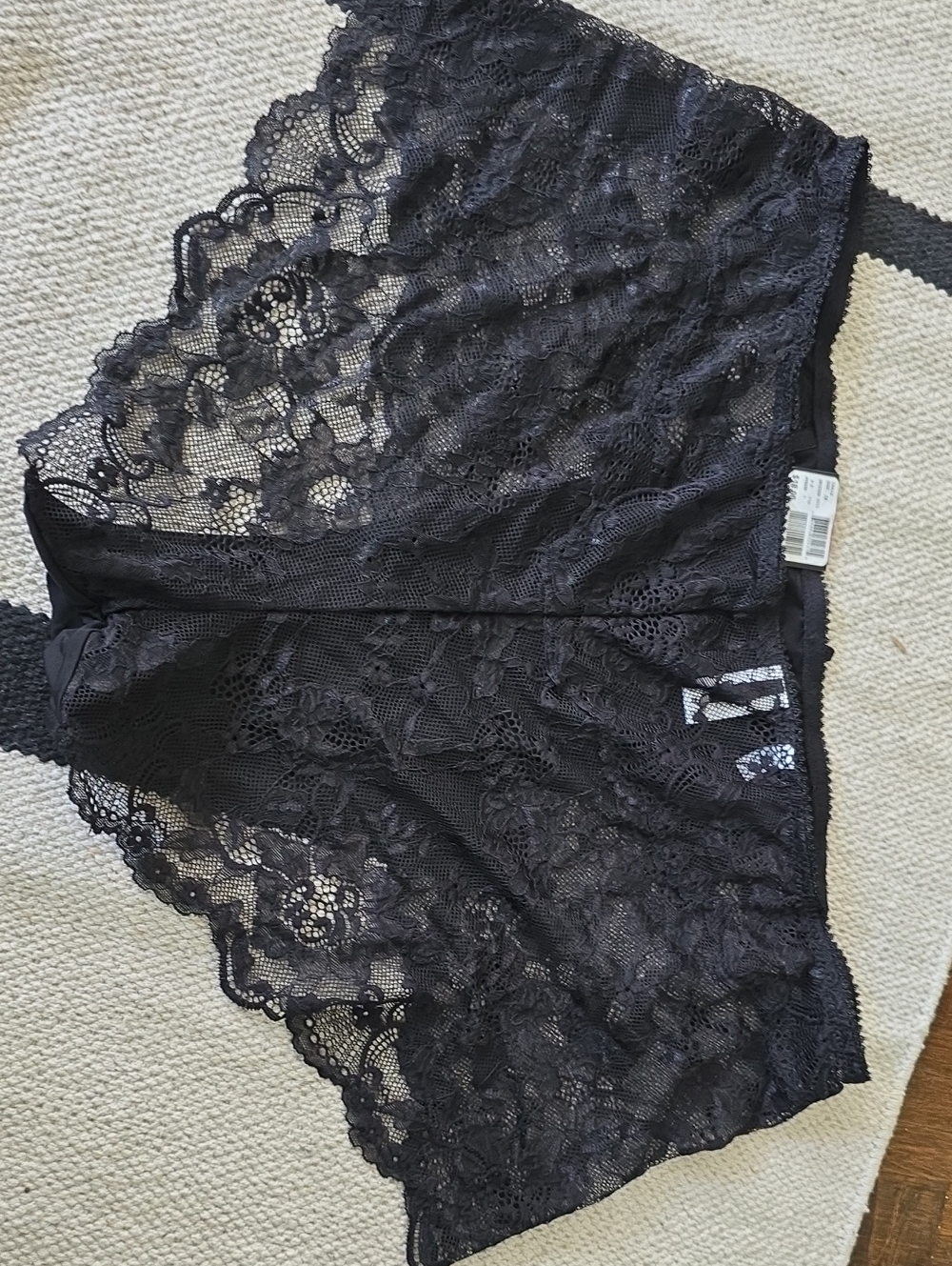Black Lace Boyshort Panty - Women's Intimates